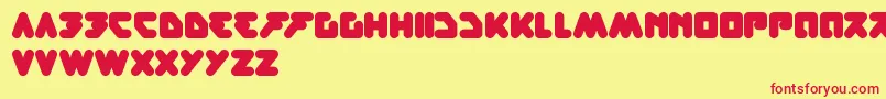 Шрифт BareKnuckleFight – красные шрифты на жёлтом фоне