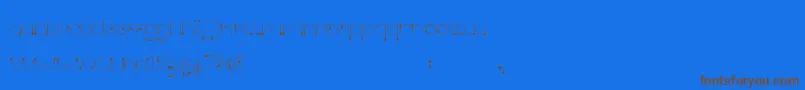 Tropfen Font – Brown Fonts on Blue Background