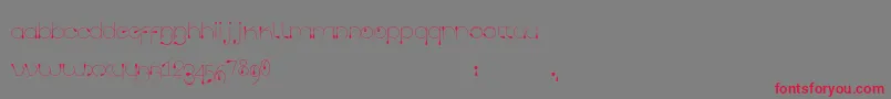 フォントTropfen – 赤い文字の灰色の背景
