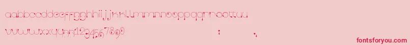 フォントTropfen – ピンクの背景に赤い文字
