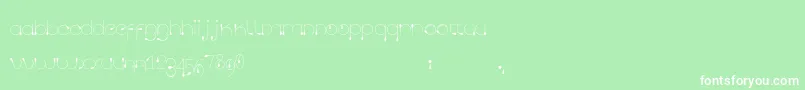 Tropfen Font – White Fonts on Green Background