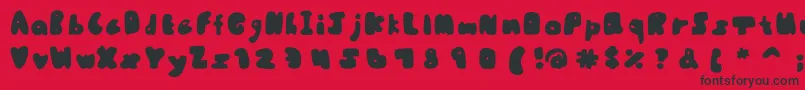 フォントPourquoi – 赤い背景に黒い文字