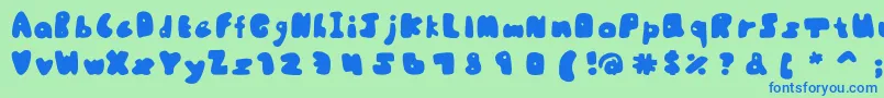 Pourquoi Font – Blue Fonts on Green Background