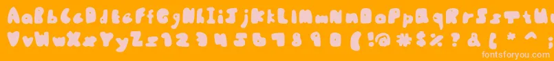 Pourquoi Font – Pink Fonts on Orange Background