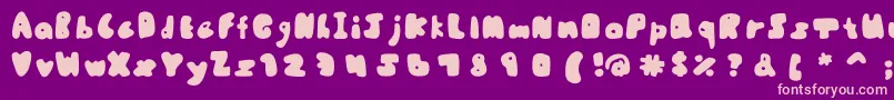 Pourquoi Font – Pink Fonts on Purple Background