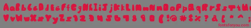 Pourquoi Font – Red Fonts on Gray Background