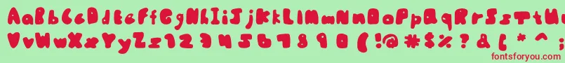 Pourquoi Font – Red Fonts on Green Background