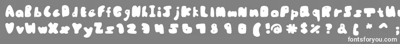 フォントPourquoi – 灰色の背景に白い文字