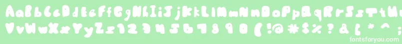 Pourquoi Font – White Fonts on Green Background