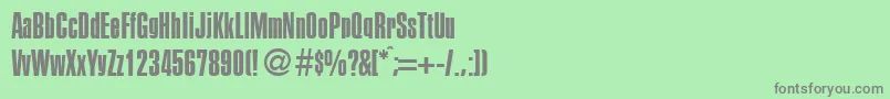 PersistentRegularDb Font – Gray Fonts on Green Background