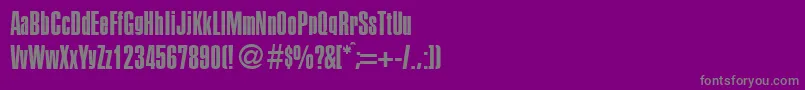 PersistentRegularDb Font – Gray Fonts on Purple Background