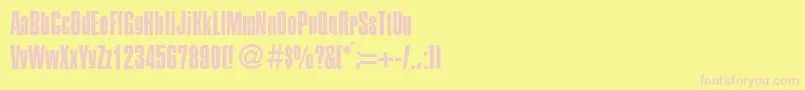 PersistentRegularDb Font – Pink Fonts on Yellow Background