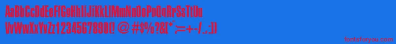 PersistentRegularDb Font – Red Fonts on Blue Background