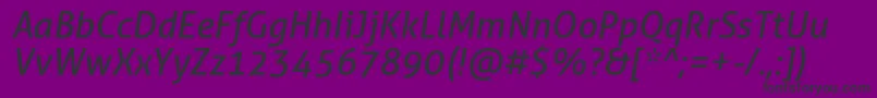 AllerItalic Font – Black Fonts on Purple Background