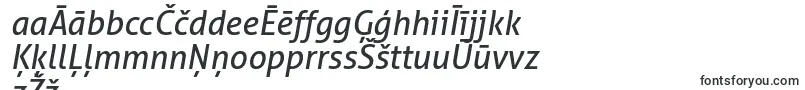 Czcionka AllerItalic – łotewskie czcionki