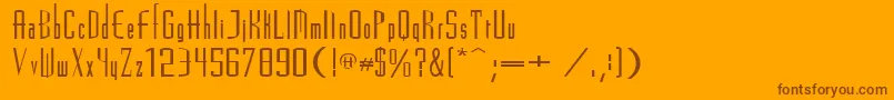 MadridRegular Font – Brown Fonts on Orange Background