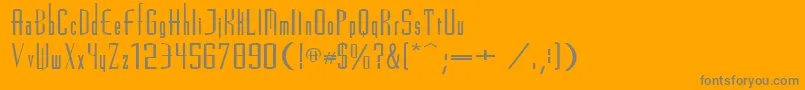 MadridRegular-Schriftart – Graue Schriften auf orangefarbenem Hintergrund