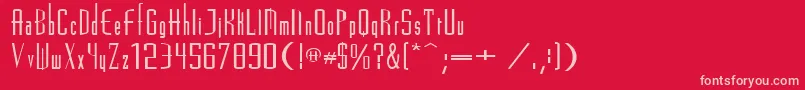 MadridRegular Font – Pink Fonts on Red Background