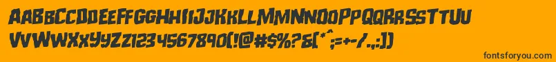 Monsterhunterrotal Font – Black Fonts on Orange Background