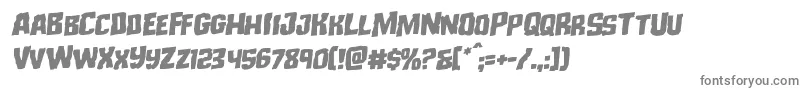 フォントMonsterhunterrotal – 白い背景に灰色の文字