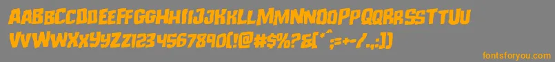 Monsterhunterrotal Font – Orange Fonts on Gray Background