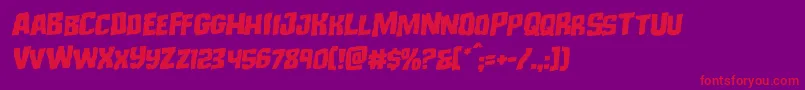 Monsterhunterrotal Font – Red Fonts on Purple Background