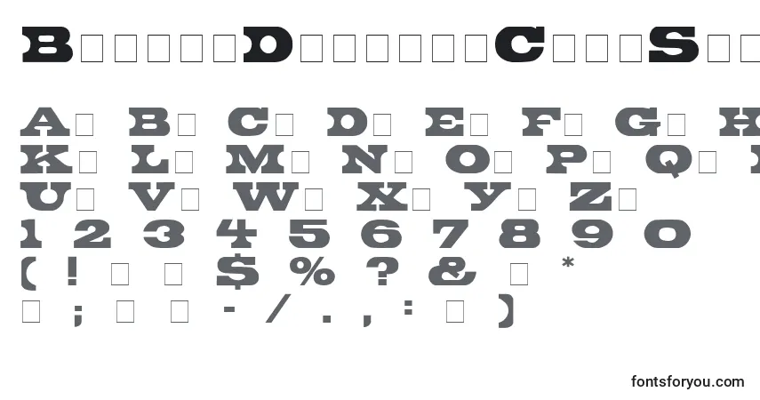 Шрифт BronteDisplayCapsSsi – алфавит, цифры, специальные символы