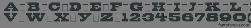 フォントBronteDisplayCapsSsi – 黒い文字の灰色の背景