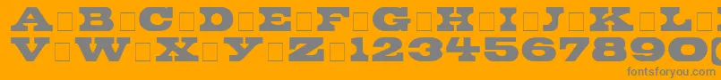BronteDisplayCapsSsi Font – Gray Fonts on Orange Background