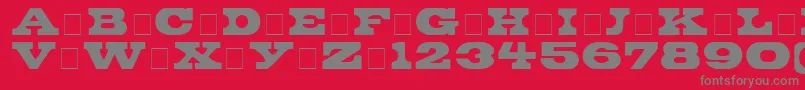 BronteDisplayCapsSsi Font – Gray Fonts on Red Background