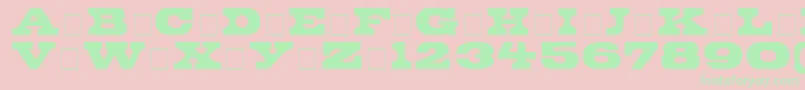 fuente BronteDisplayCapsSsi – Fuentes Verdes Sobre Fondo Rosa
