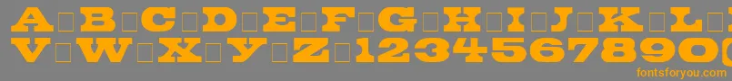 BronteDisplayCapsSsi Font – Orange Fonts on Gray Background