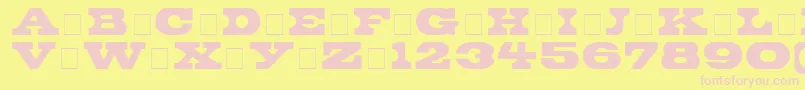 BronteDisplayCapsSsi Font – Pink Fonts on Yellow Background