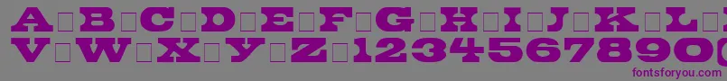 BronteDisplayCapsSsi Font – Purple Fonts on Gray Background