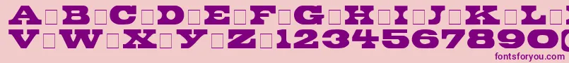 BronteDisplayCapsSsi Font – Purple Fonts on Pink Background