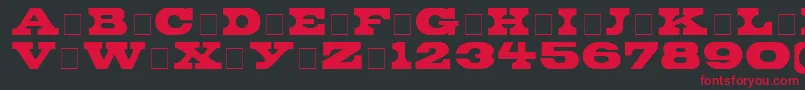 フォントBronteDisplayCapsSsi – 黒い背景に赤い文字