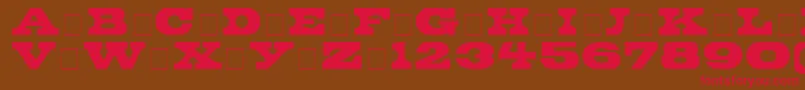 BronteDisplayCapsSsi Font – Red Fonts on Brown Background