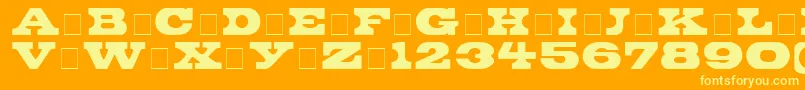 BronteDisplayCapsSsi Font – Yellow Fonts on Orange Background