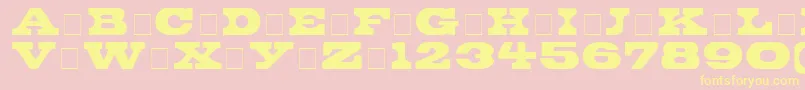 BronteDisplayCapsSsi Font – Yellow Fonts on Pink Background