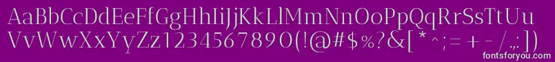 AnticdidoneRegular Font – Green Fonts on Purple Background