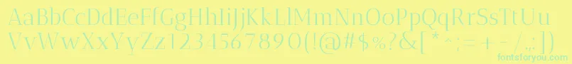 AnticdidoneRegular Font – Green Fonts on Yellow Background