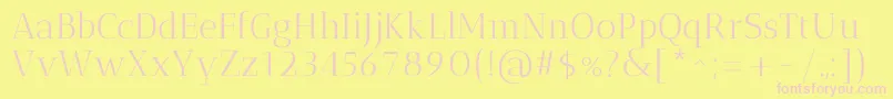 AnticdidoneRegular Font – Pink Fonts on Yellow Background