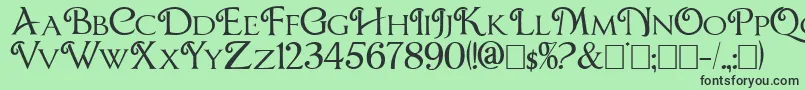 フォントCBox – 緑の背景に黒い文字