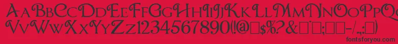 フォントCBox – 赤い背景に黒い文字