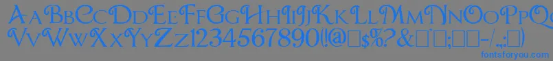 フォントCBox – 灰色の背景に青い文字