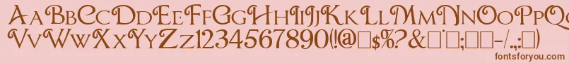 CBox Font – Brown Fonts on Pink Background