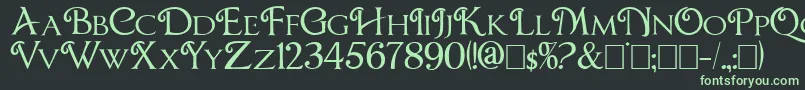 フォントCBox – 黒い背景に緑の文字