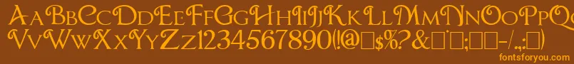 CBox Font – Orange Fonts on Brown Background