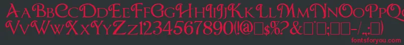 CBox Font – Red Fonts on Black Background