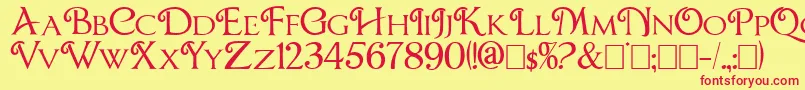 CBox Font – Red Fonts on Yellow Background